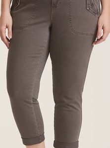 Torrid Grey Military Cargo Capris Size 16.